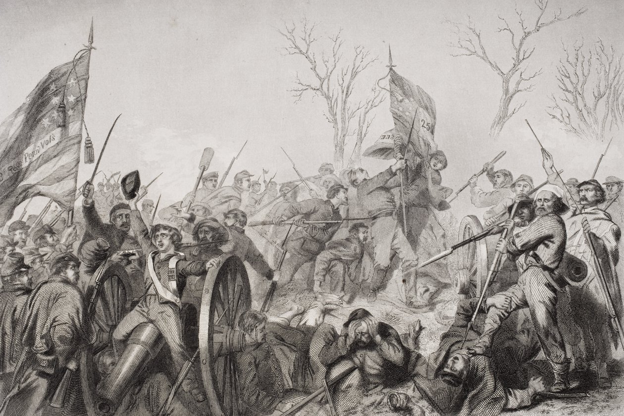 Capture of the Confederate flag at the Battle of Murfreesboro in 1862 by Alonzo Chappel