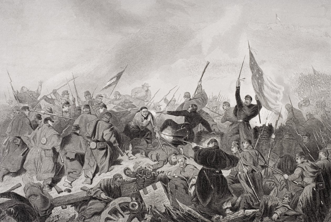 The capture of Fort Donelson, Dover, Tennessee 1862 by Alonzo Chappel