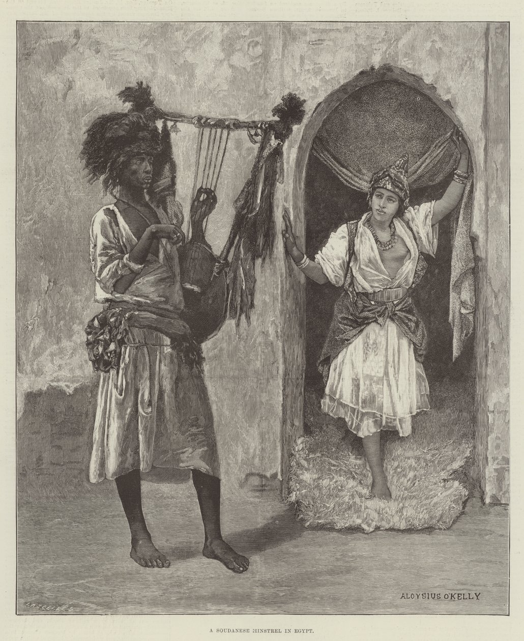 A Soudanese Minstrel in Egypt by Aloysius O