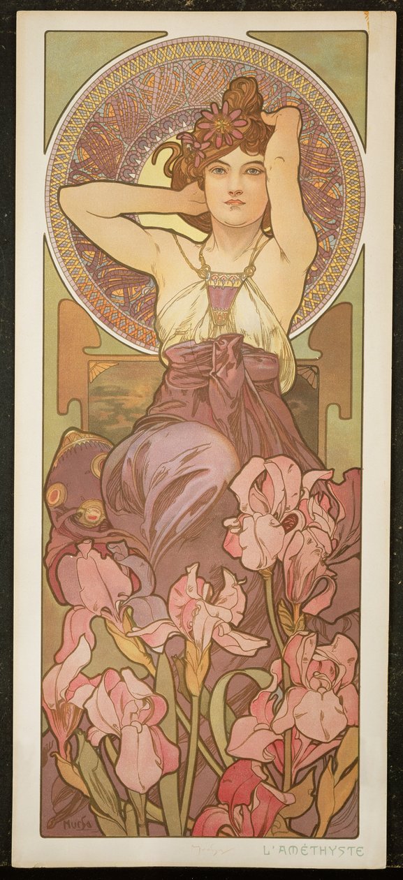 The Precious Stones: Amethyst, 1900 by Alphonse Mucha
