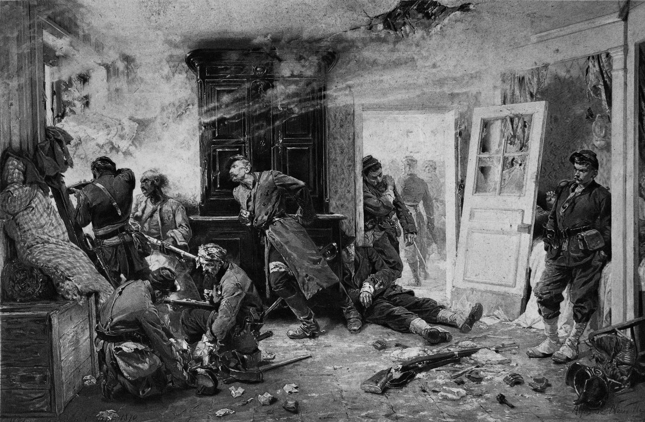 The Last Cartridges at Balan near Sedan by Alphonse Marie de Neuville