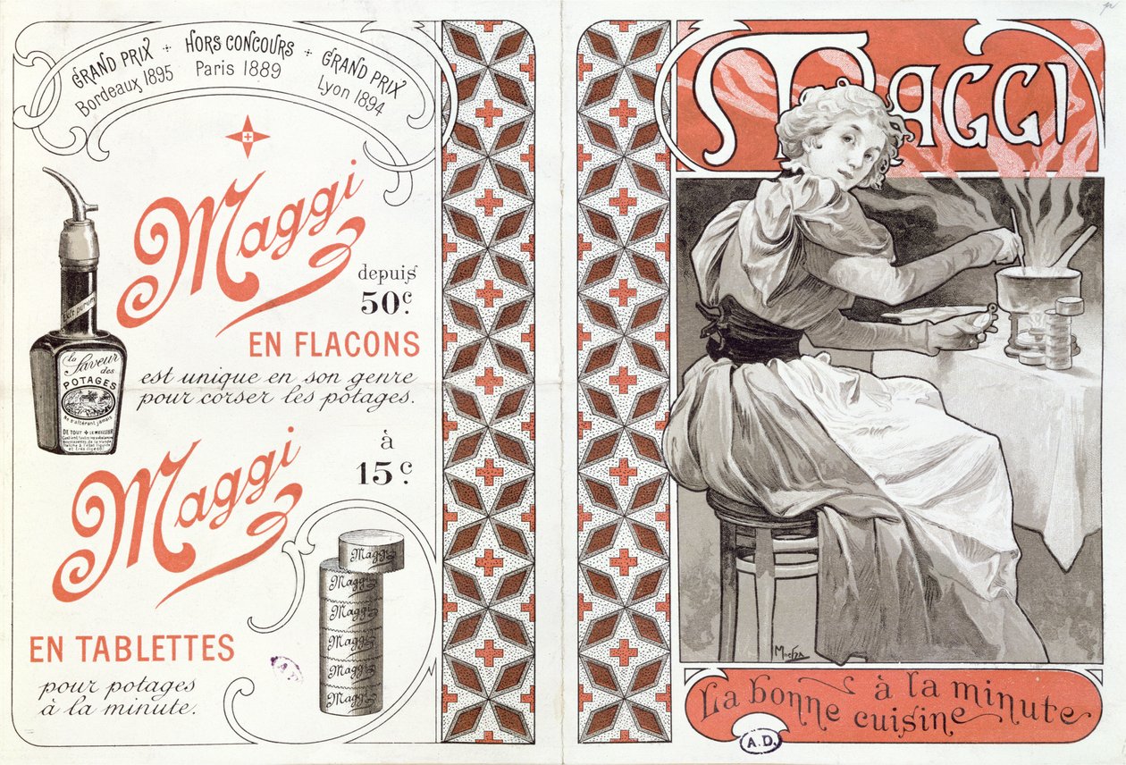 Advertisement for Maggi by Alphonse Mucha