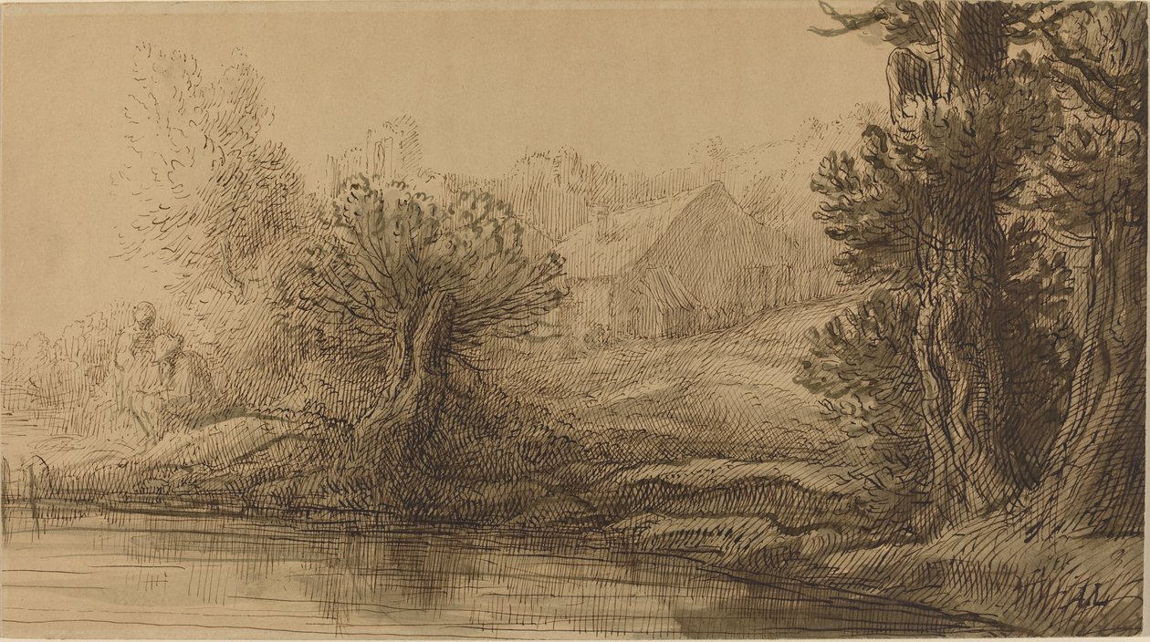 Bank of a River by Alphonse Legros