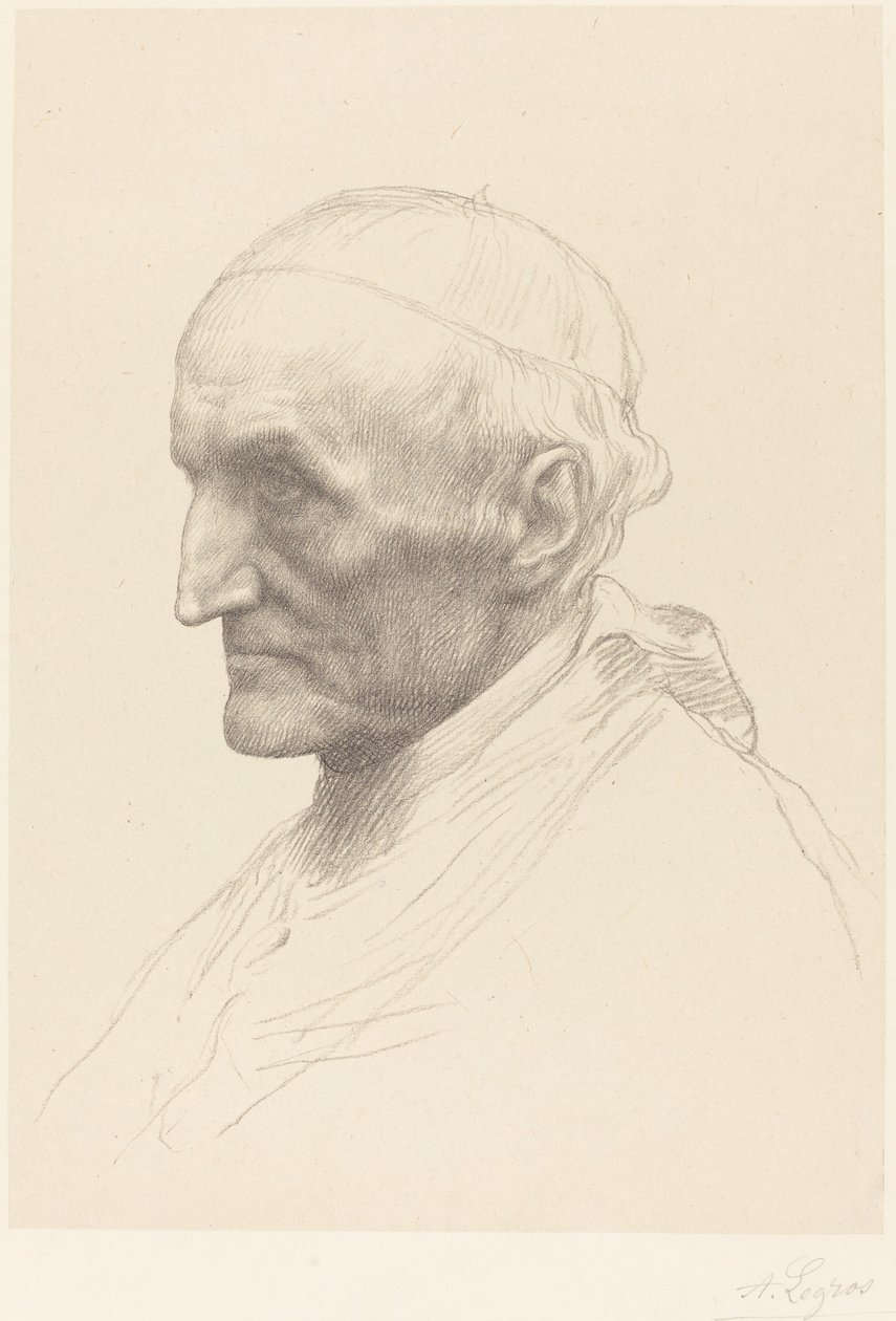 Cardinal Manning, 2nd Plate by Alphonse Legros