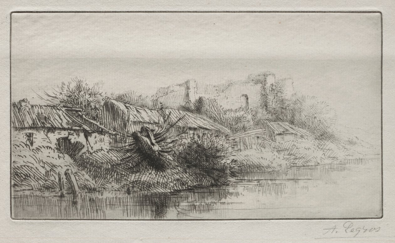 Deserted Village by Alphonse Legros