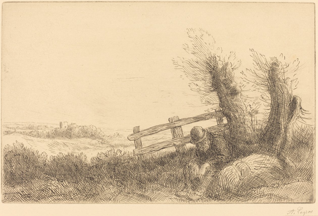 Farmer Reclining by Alphonse Legros