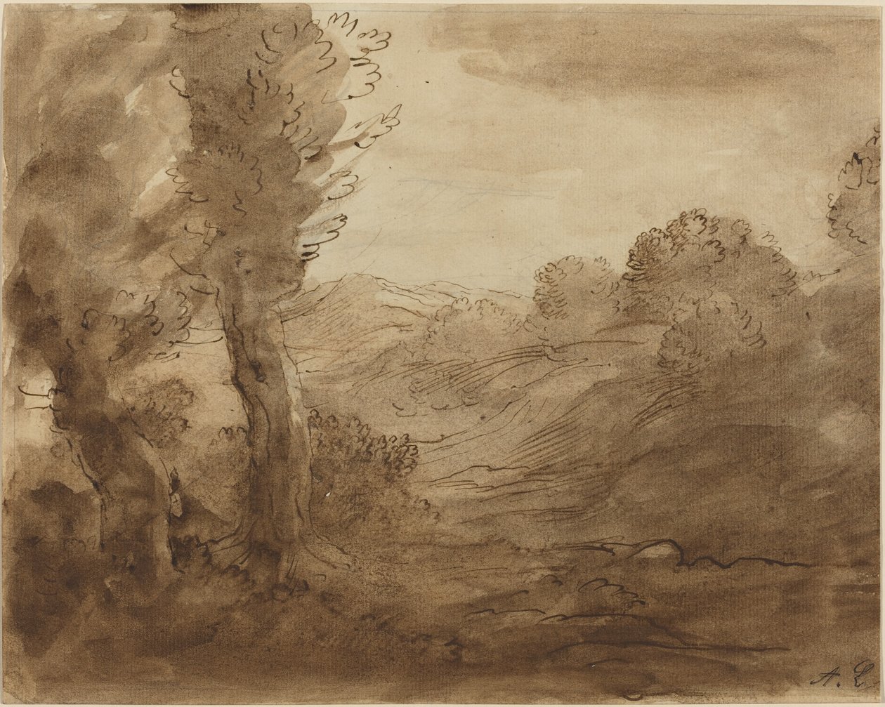 Footpath in Burgundy by Alphonse Legros