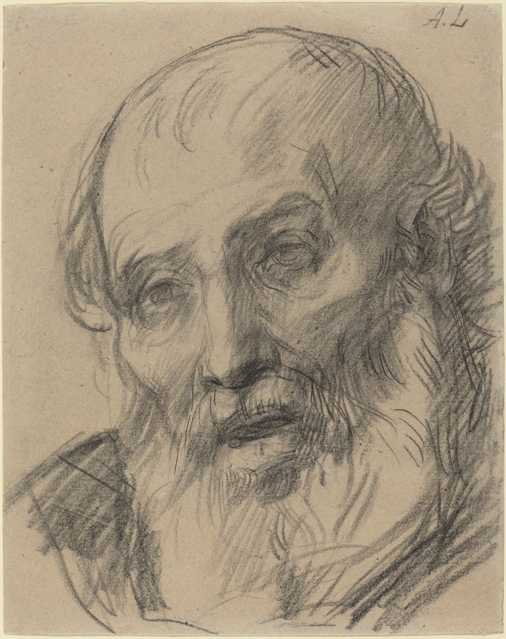 Head of an Old Man by Alphonse Legros