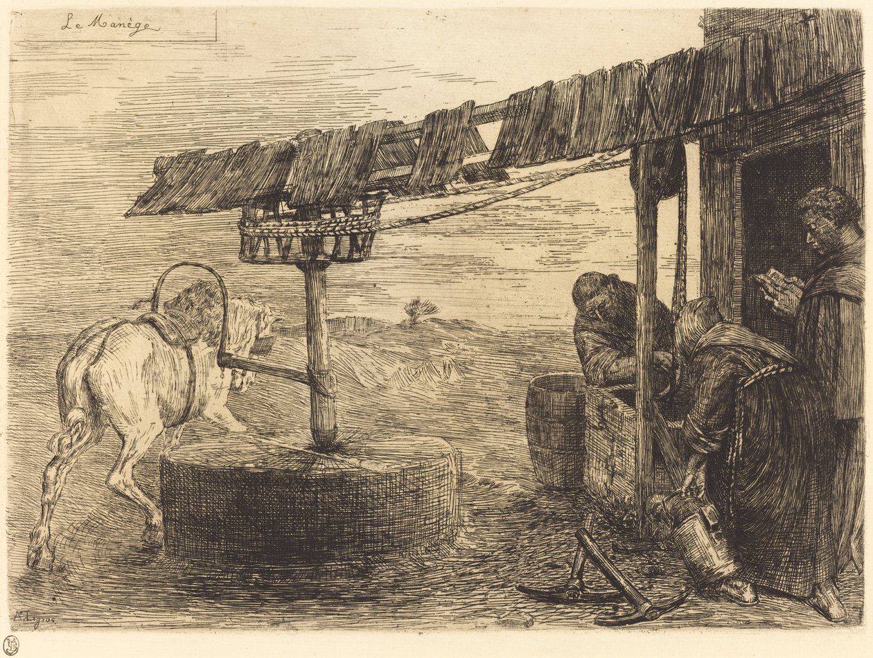Horse-driven Mill by Alphonse Legros
