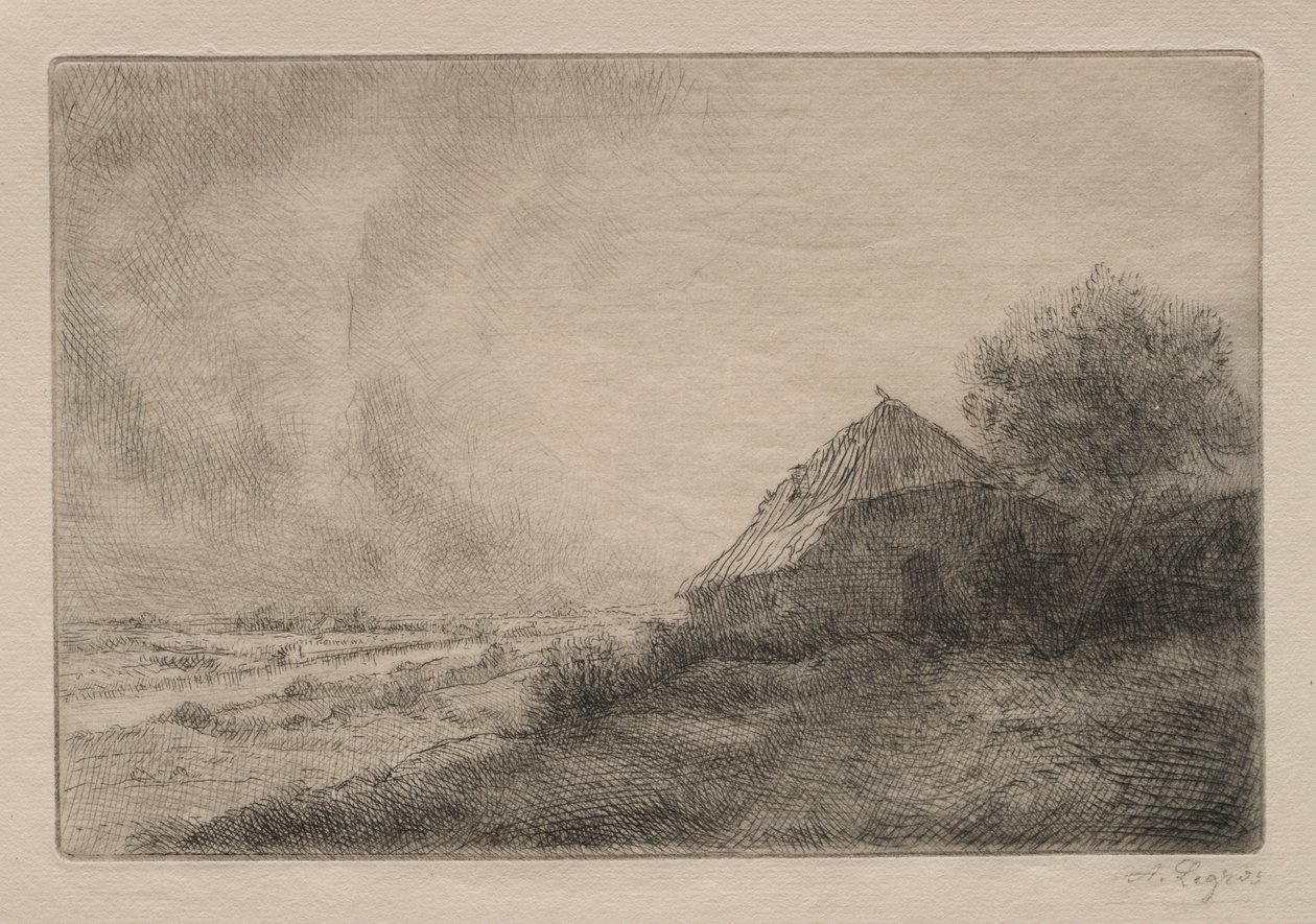 Hovel on the Hill by Alphonse Legros