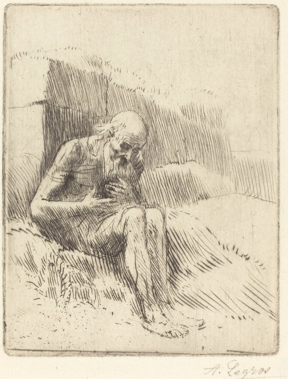 Job, 2nd Plate by Alphonse Legros