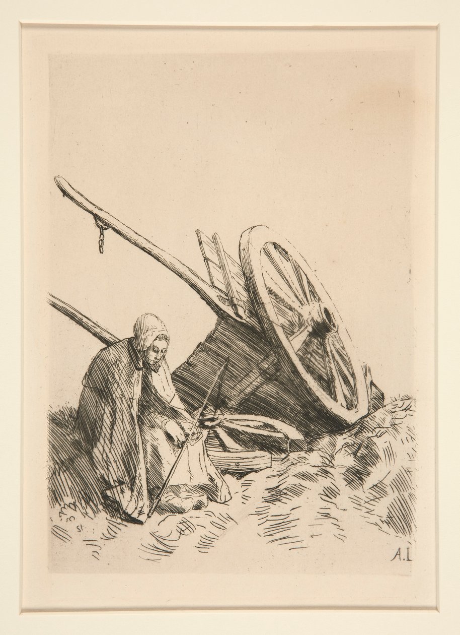The Broken Cart by Alphonse Legros