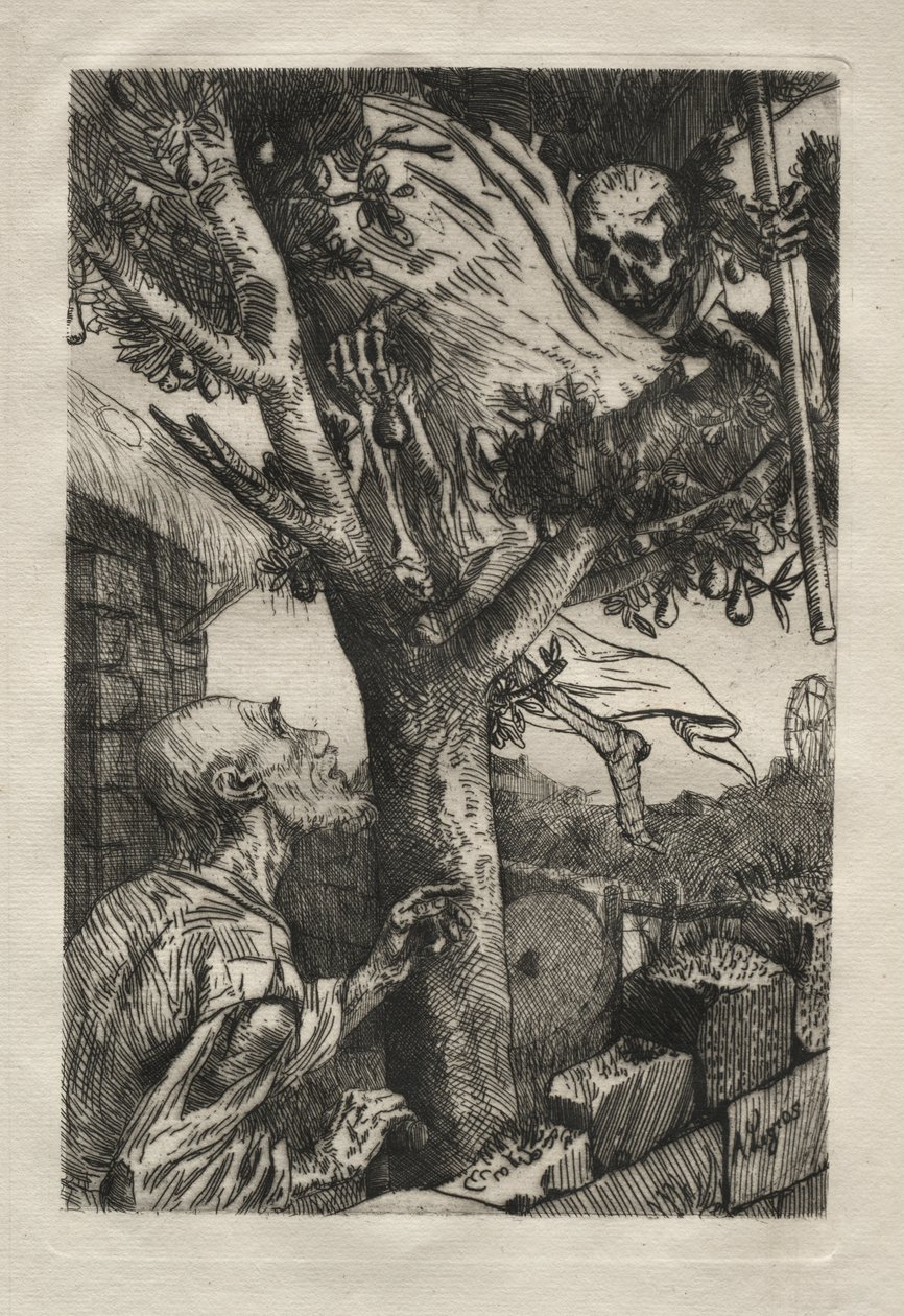 Death in the Pear Tree by Alphonse Legros