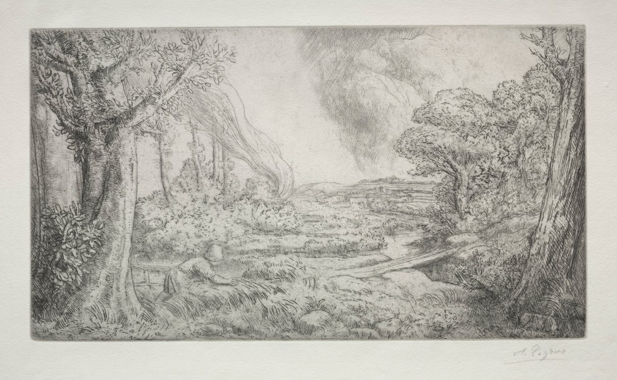 Landscape by Alphonse Legros