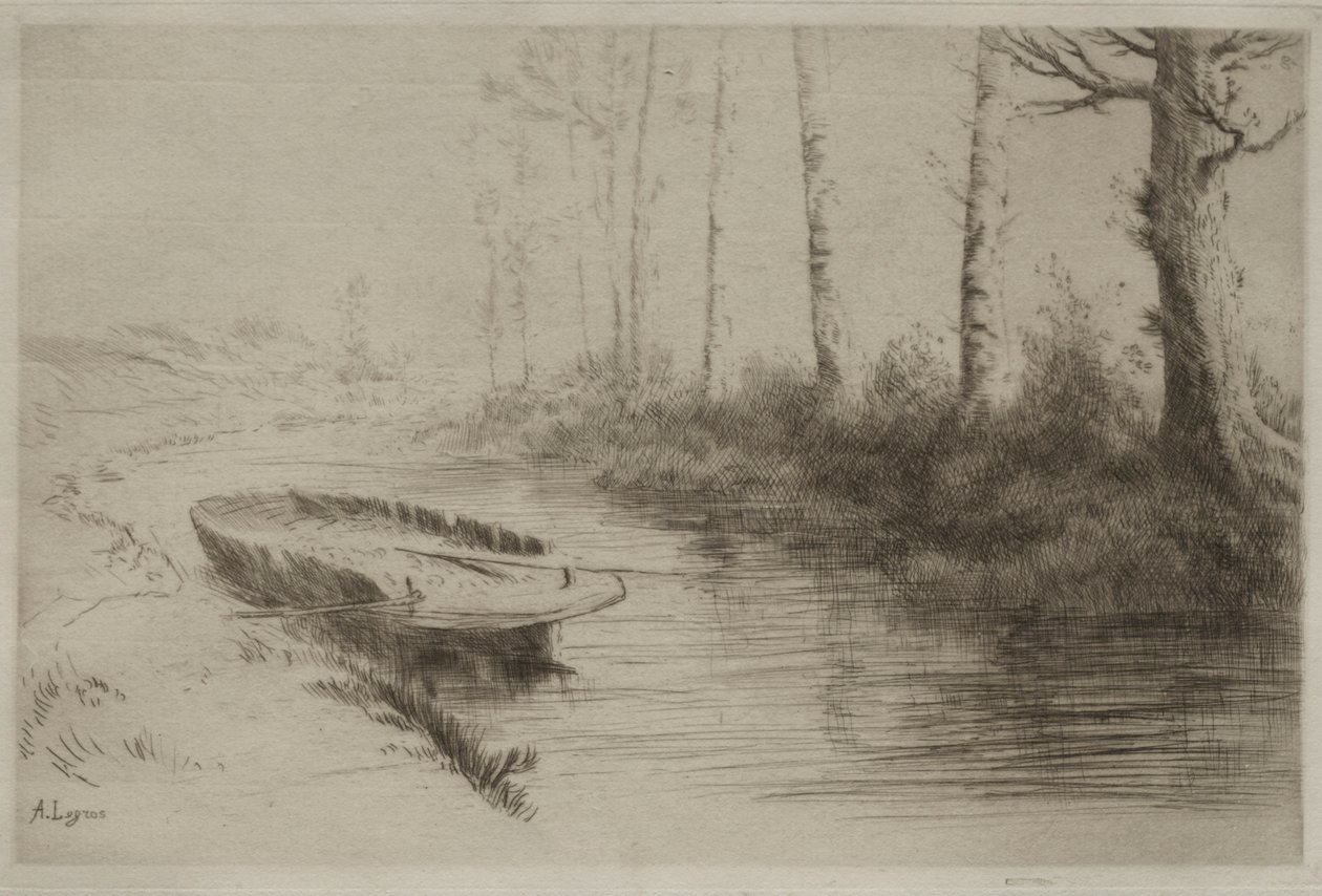 The Canal: Morning Effect by Alphonse Legros