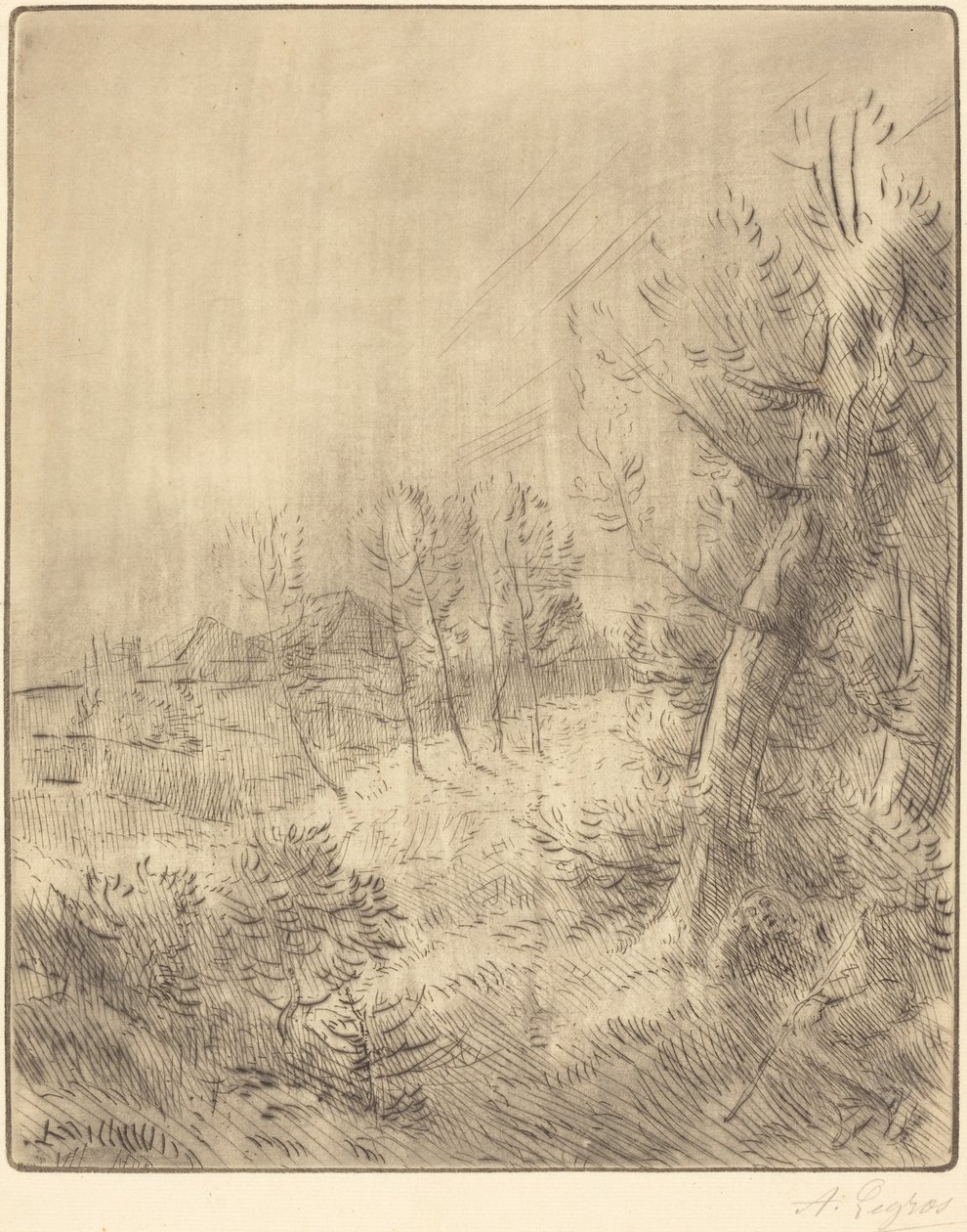 Old Village by Alphonse Legros