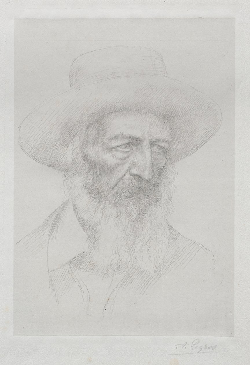 Portrait of Alfred Lord Tennyson by Alphonse Legros