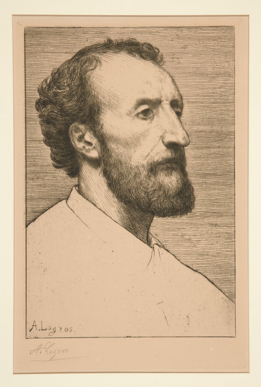 Portrait of Jules Dalou by Alphonse Legros