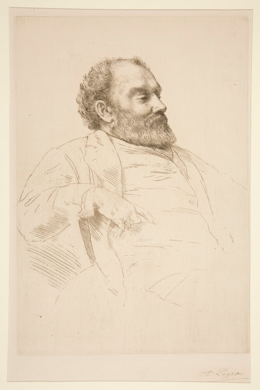 Portrait of Val Prinsep, R.A. by Alphonse Legros