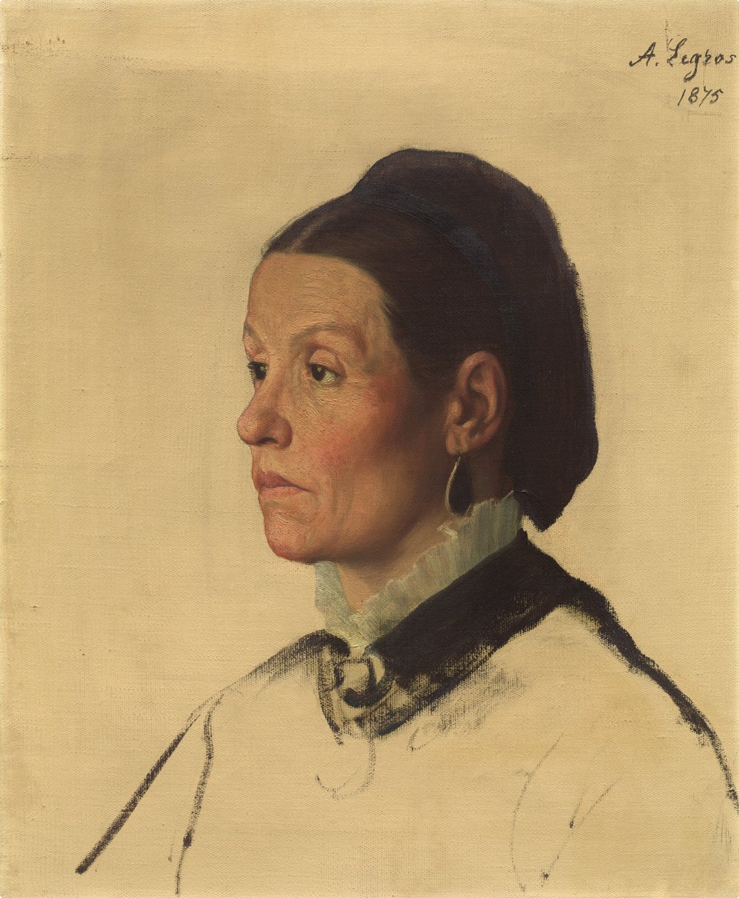 Portrait of a Woman, 1875 by Alphonse Legros