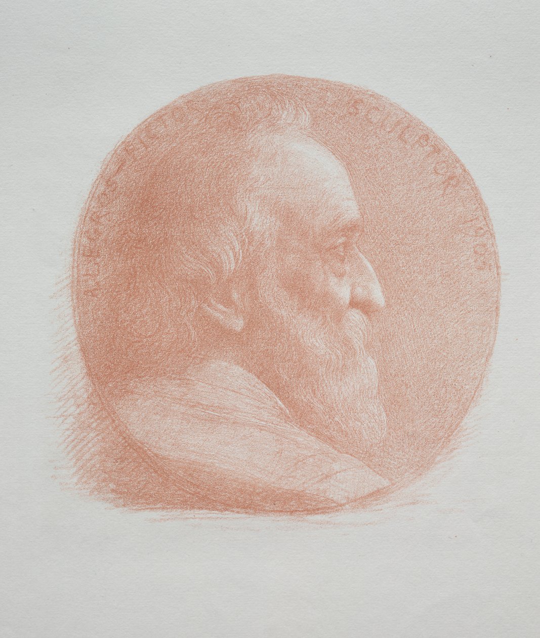 Self-Portrait, Medallion No. 2 (11th Plate) by Alphonse Legros