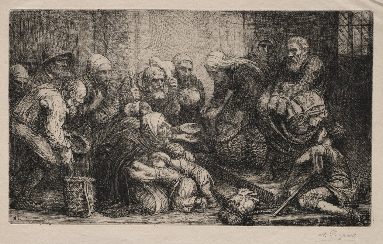 The Beggars of Bruges by Alphonse Legros