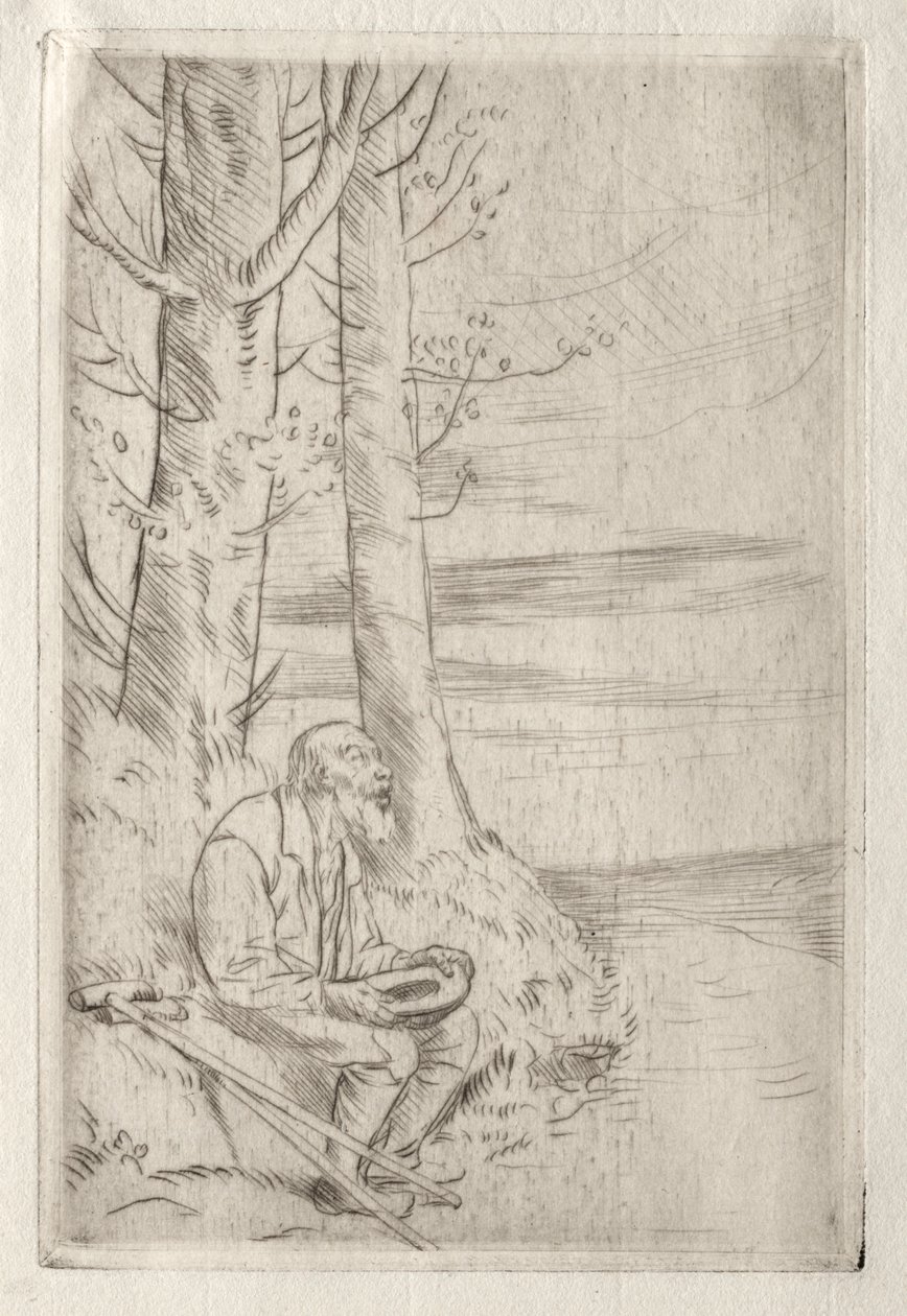 The Blind Beggar by Alphonse Legros