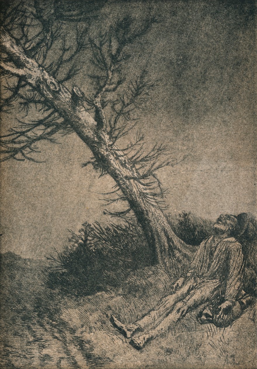 The Dying Vagabond by Alphonse Legros