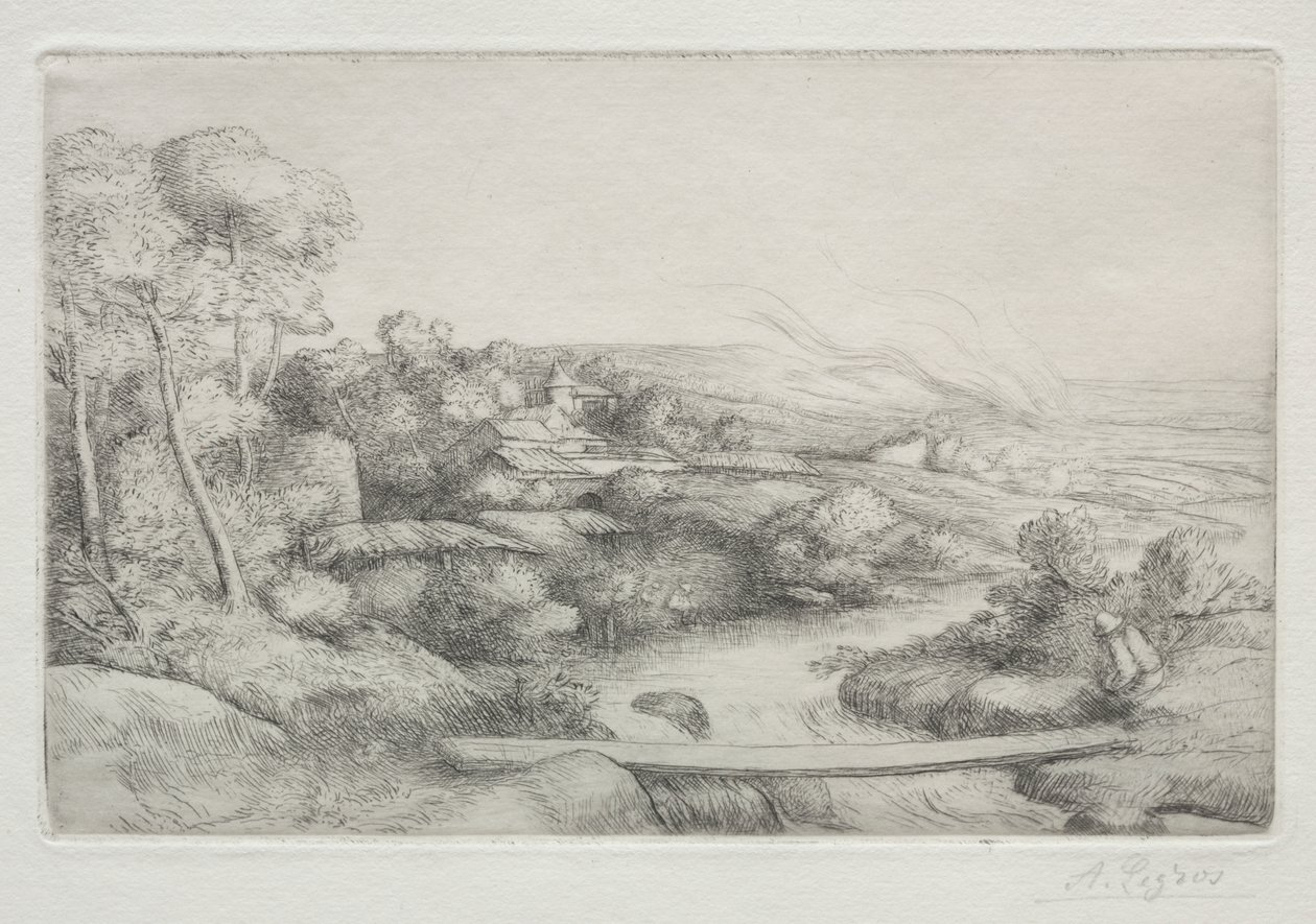 The Footbridge by Alphonse Legros