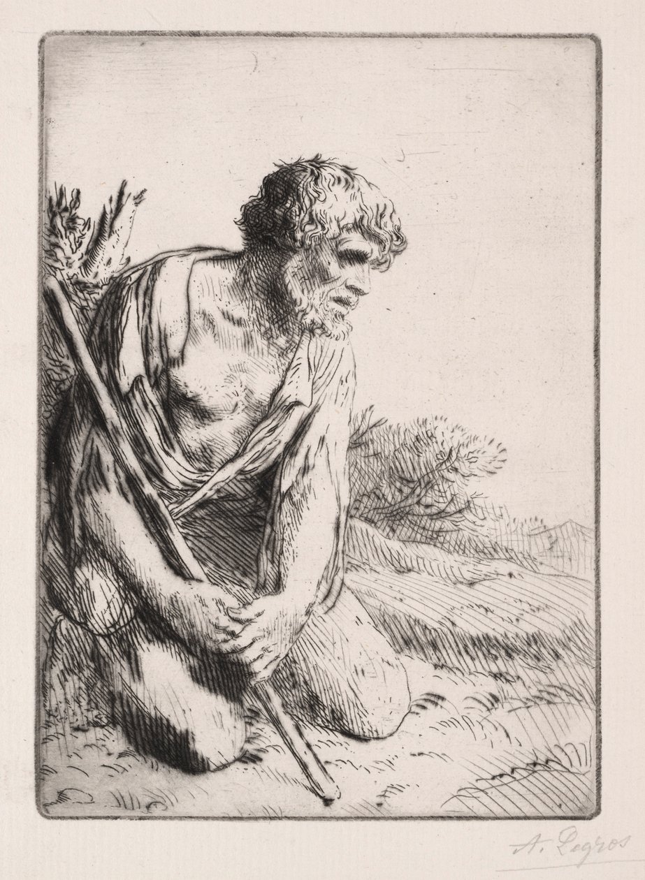 The Prodigal Son, 3rd Plate by Alphonse Legros