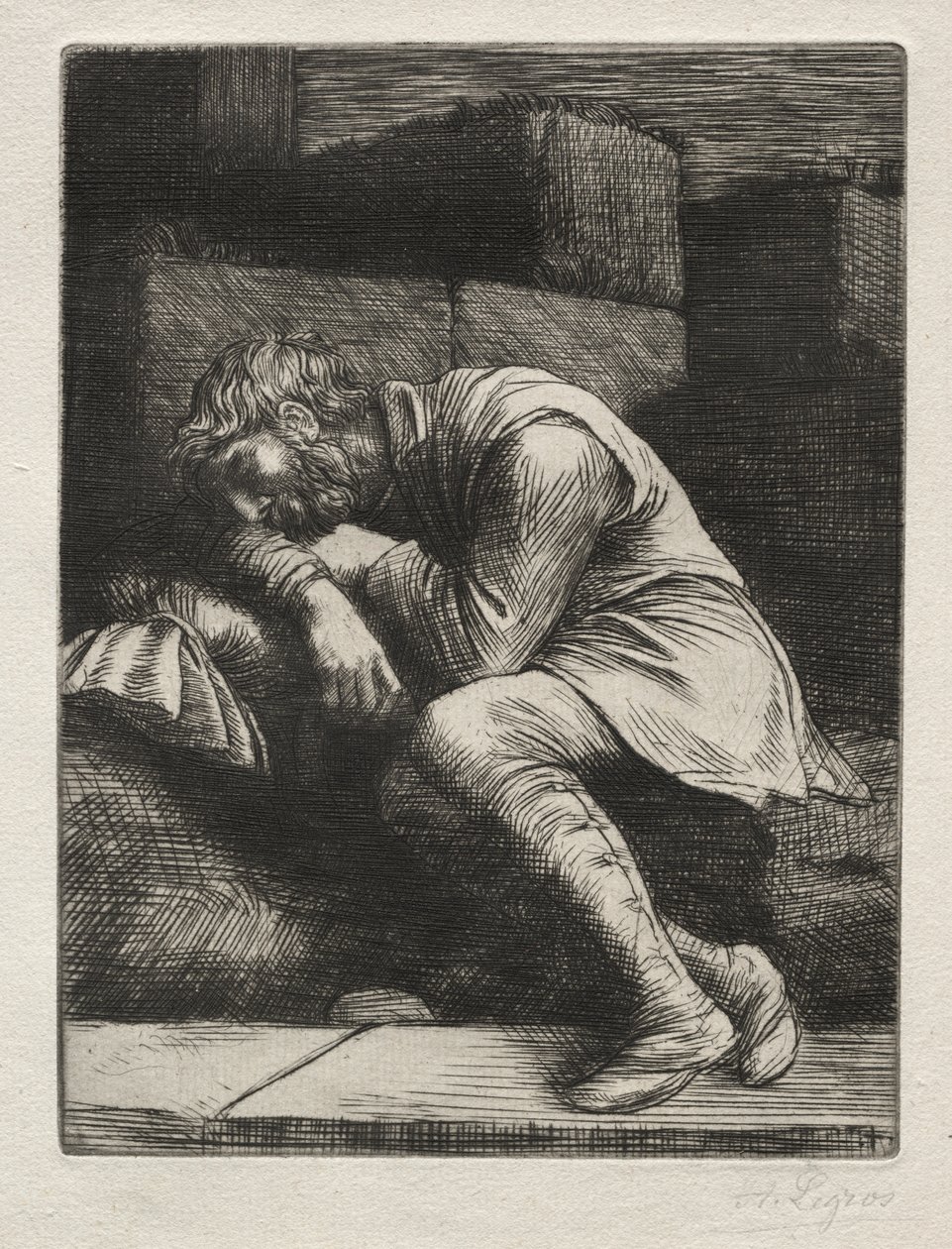 The Sleeping Beggar by Alphonse Legros