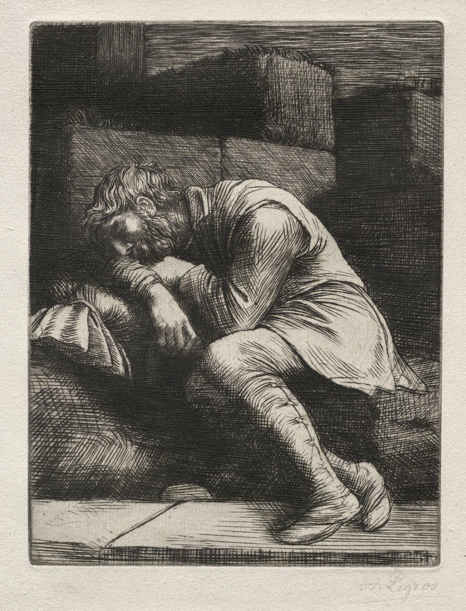The Sleeping Beggar by Alphonse Legros