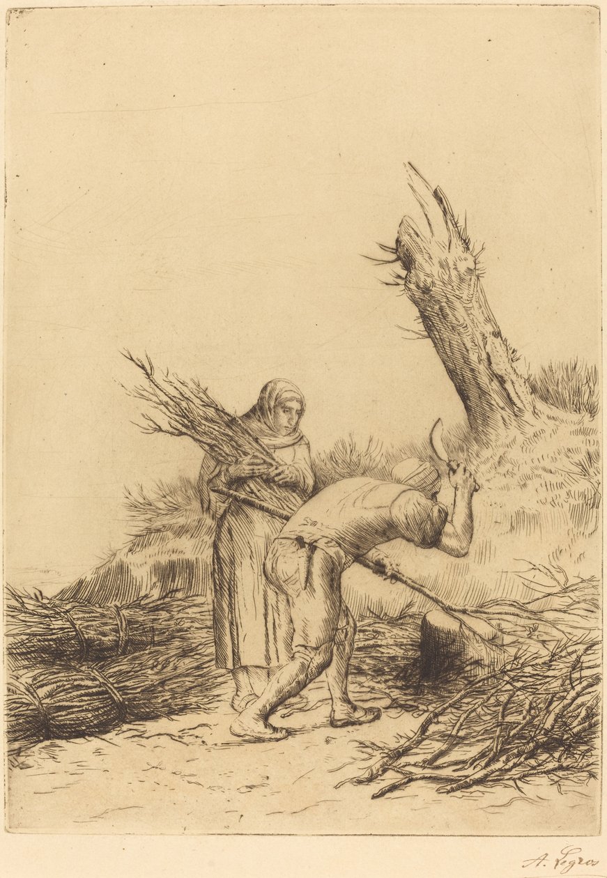 Twig-makers by Alphonse Legros