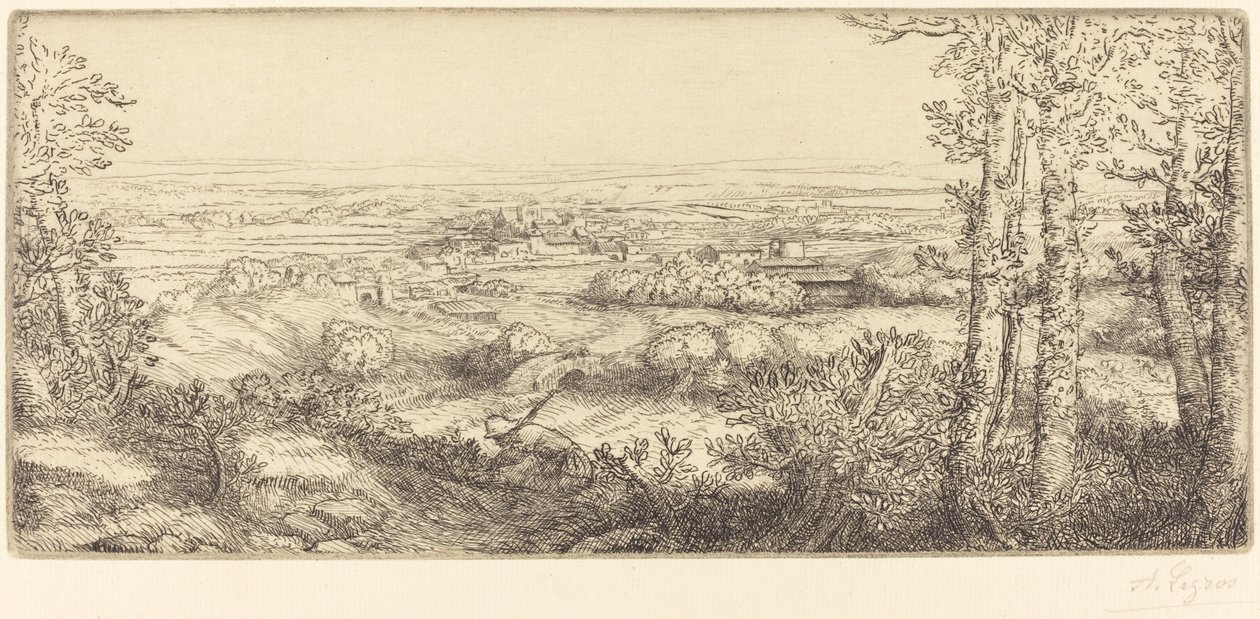 Valley in Bourgogne by Alphonse Legros