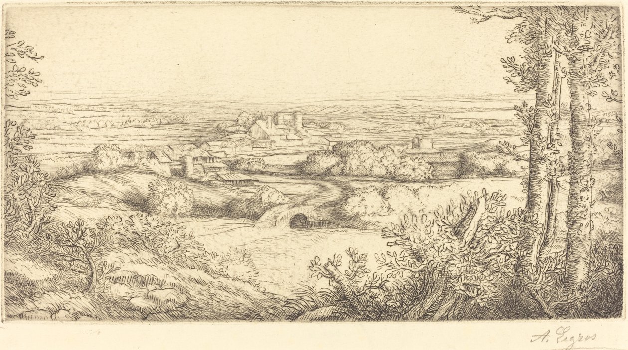 Valley in Bourgogne by Alphonse Legros