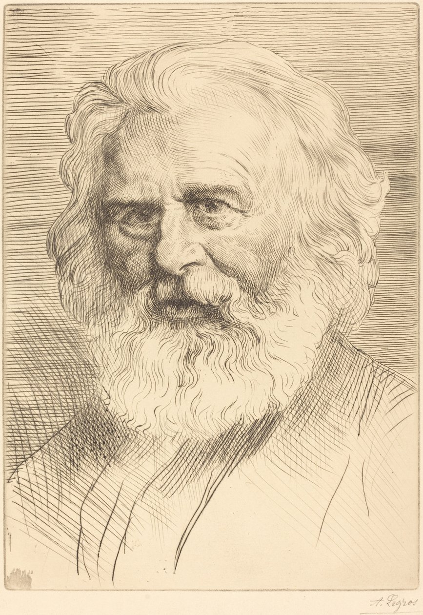 W.H. Longfellow, 1st Plate by Alphonse Legros