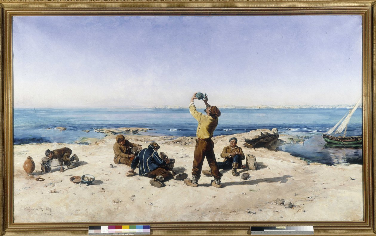 The Fishing Lunch by Alphonse Moutte