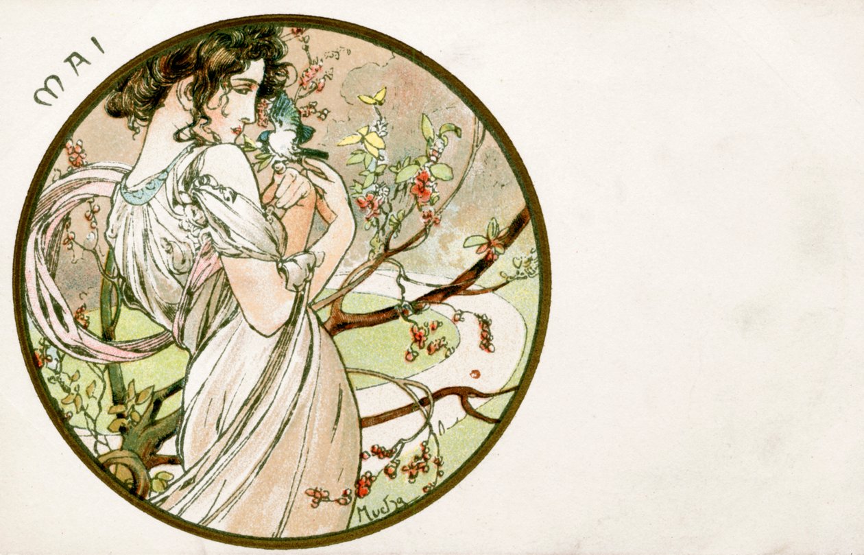 May, 1900 by Alphonse Mucha
