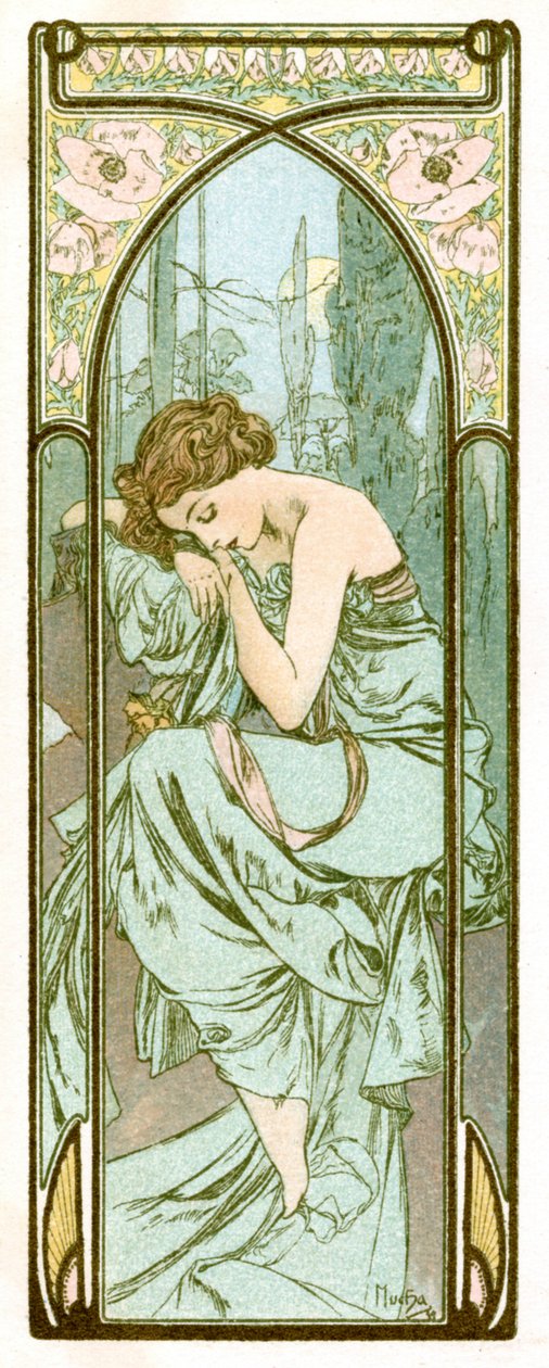 Repose of Night by Alphonse Mucha