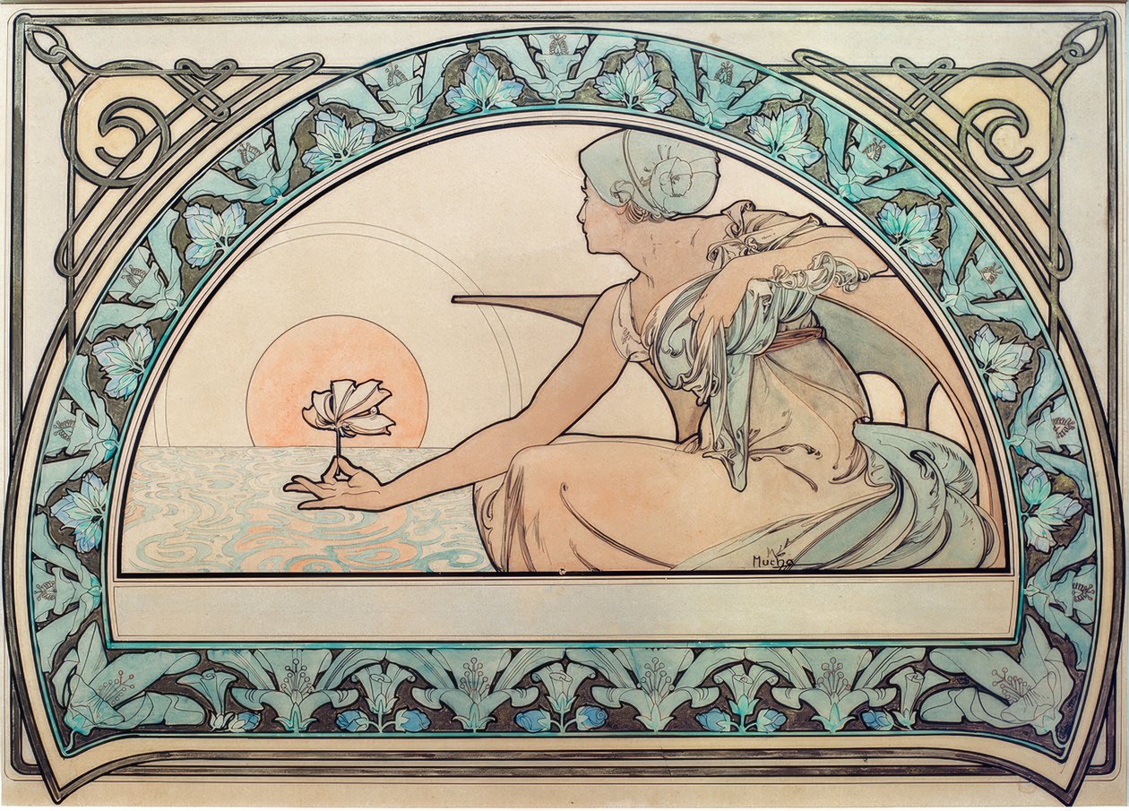 Water Lily by Alphonse Mucha