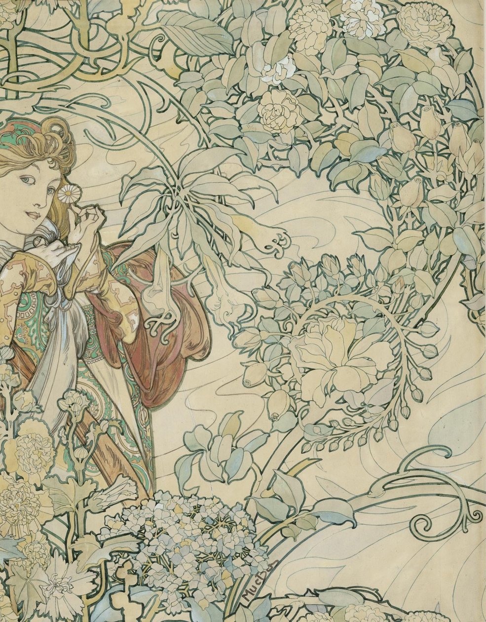 Textile Design by Alphonse Mucha