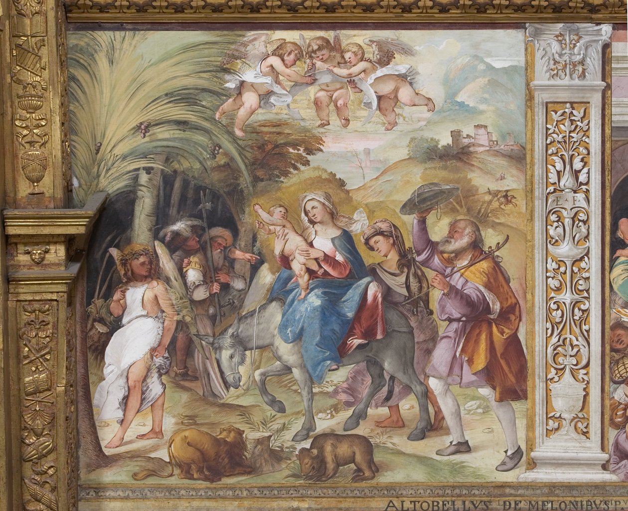 Flight into Egypt by Altobello Melone
