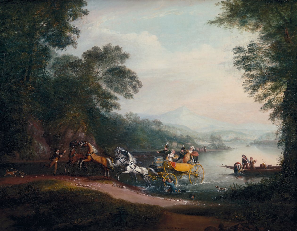 Mishap at the Ford by Alvan Fisher