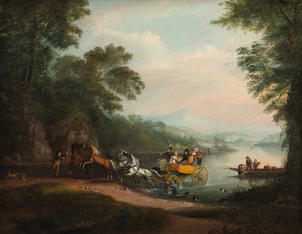 Mishap at the Ford by Alvan Fisher