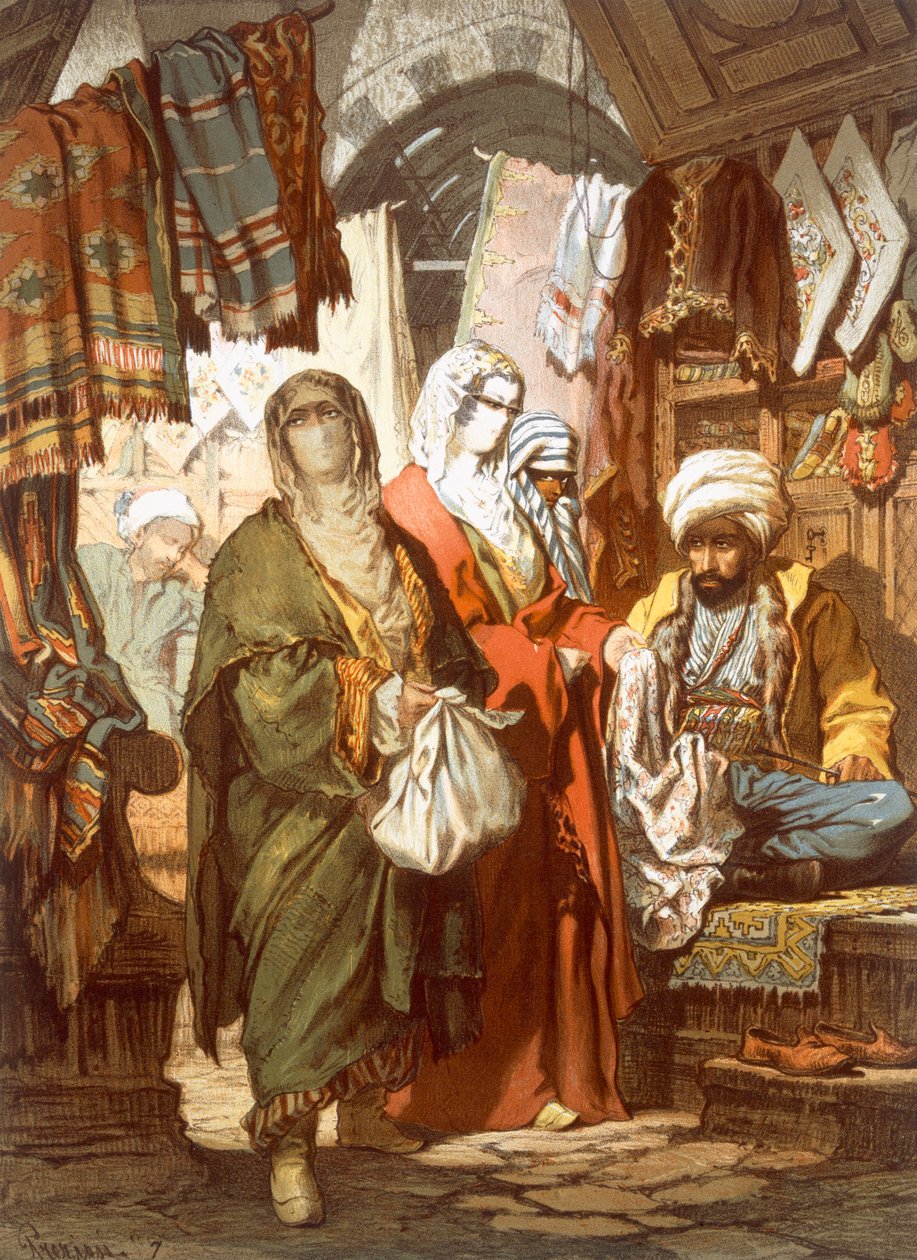 The Silk Bazaar by Amadeo Preziosi