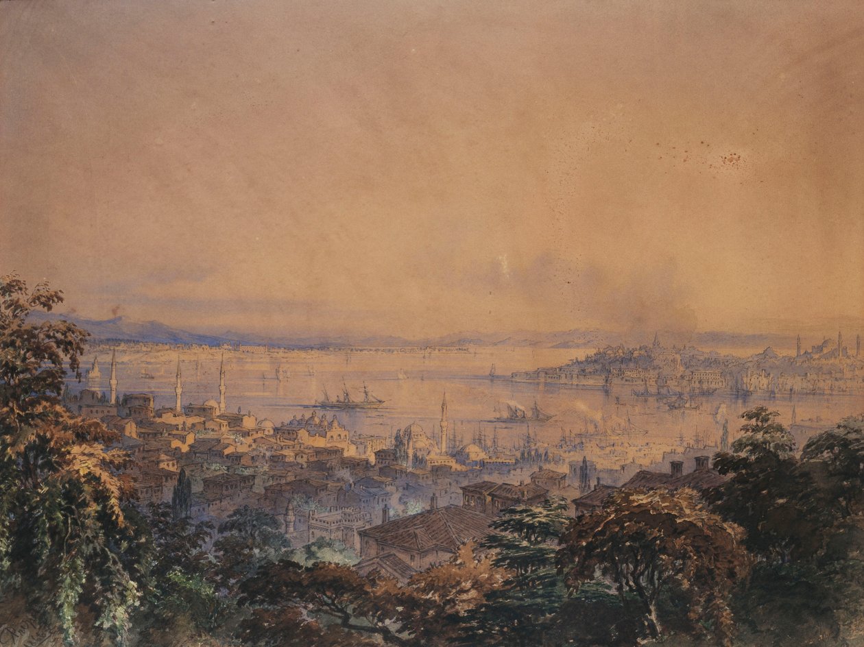 A View of Constantinople by Amadeo Preziosi