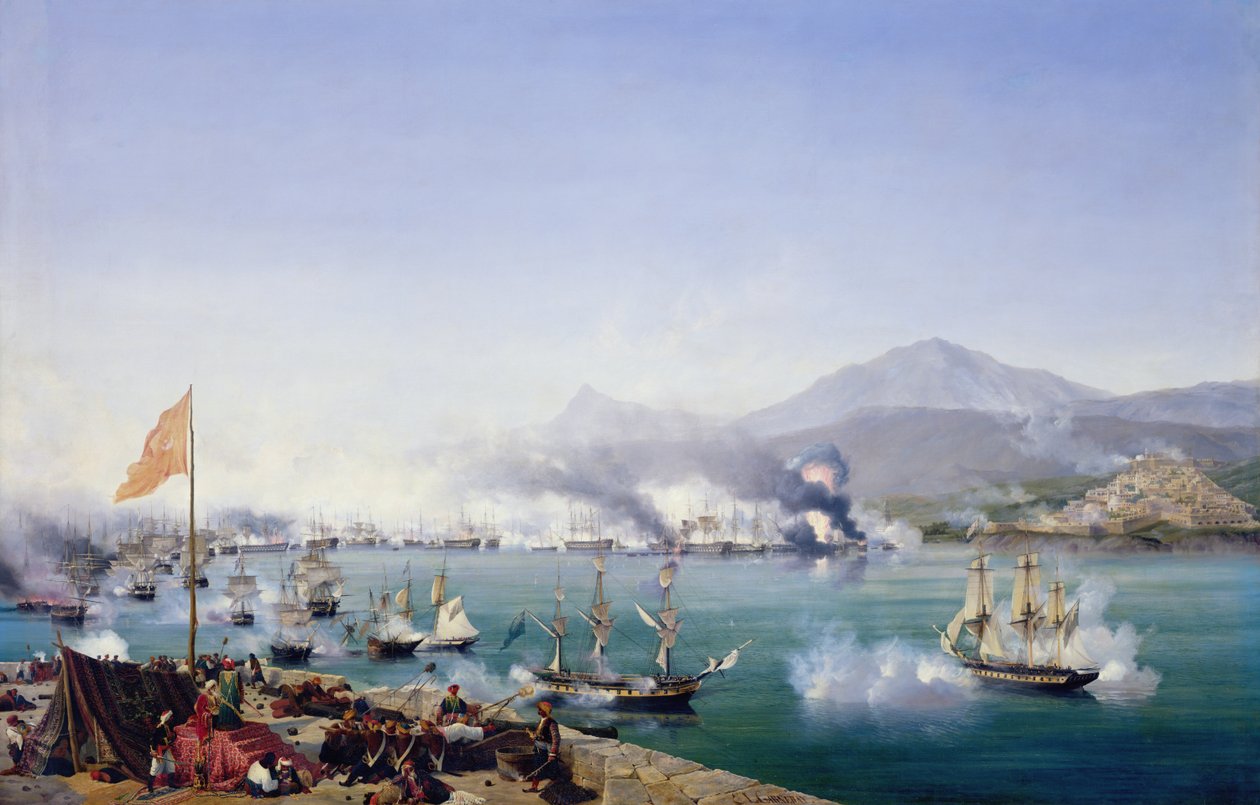 The Battle of Navarino, 20 October 1827 by Ambroise Louis Garneray