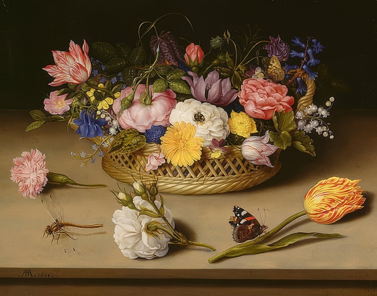 Still Life with Flowers. 1614 by Ambrosius the Elder Bosschaert