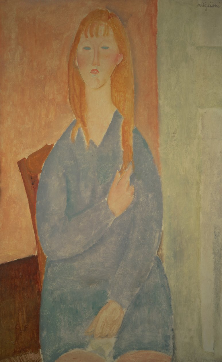 Girl in a Blue Dress by Amedeo Modigliani