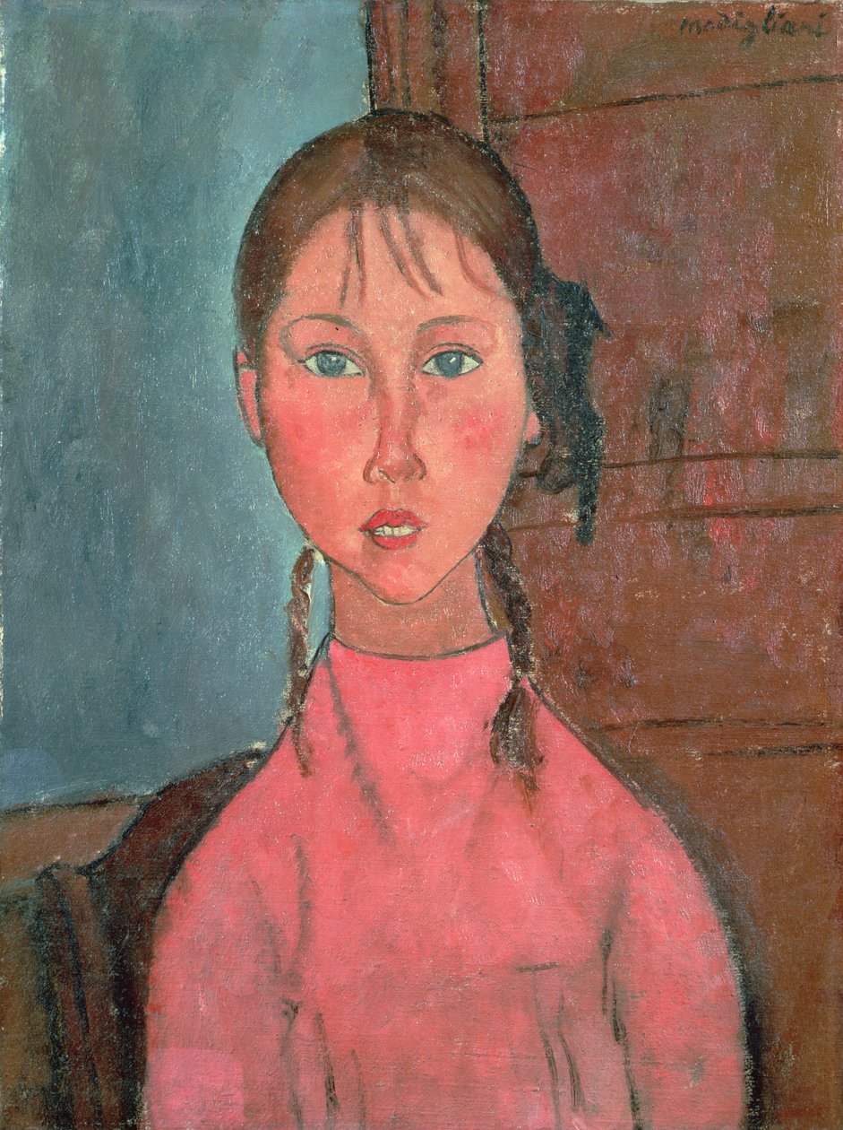 Girl with Pigtails by Amedeo Modigliani